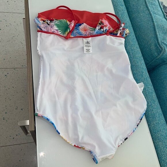 Disney Womens Swimsuit Size Large Multicolor Minnie Mouse Tropical One Piece - Picture 9 of 11